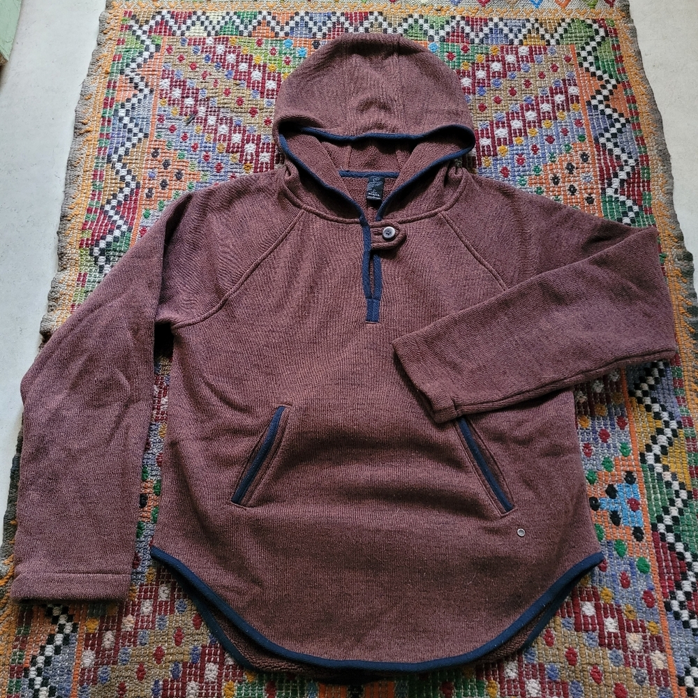 Prana burgandy/maroon Hoodie, Small